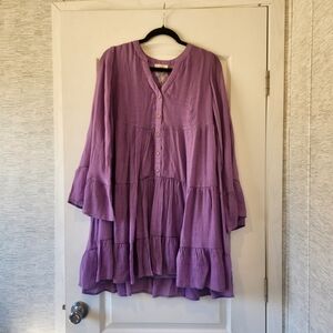 Easel Purple Tiered Dress Size M BNWT